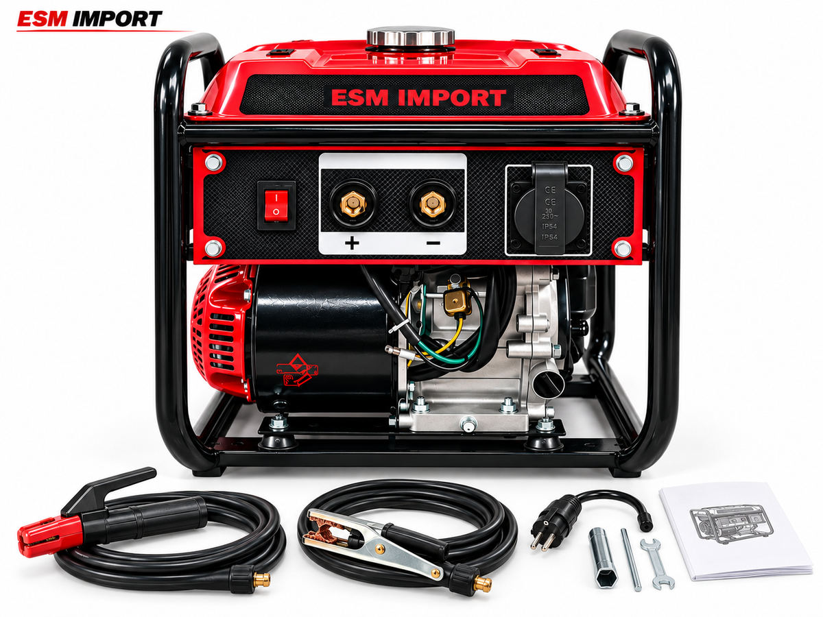 Γεννήτρια & Ηλεκτροκόλληση ESM IMPORT 2 σε 1 – 160A / 1000W / 230V
