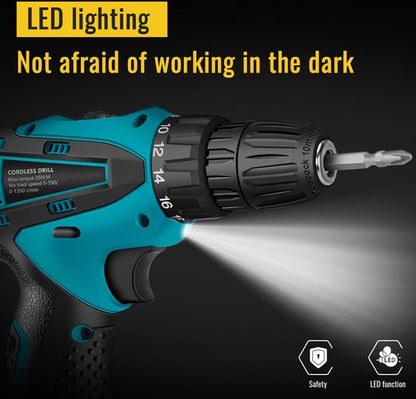 DEUTSCHE STAHL 2 PIECES IMPACT DRILL 2 BATTERIES