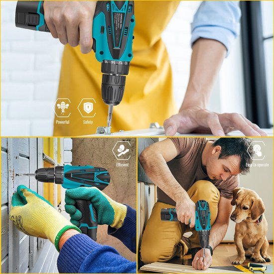 DEUTSCHE STAHL 2 PIECES IMPACT DRILL 2 BATTERIES