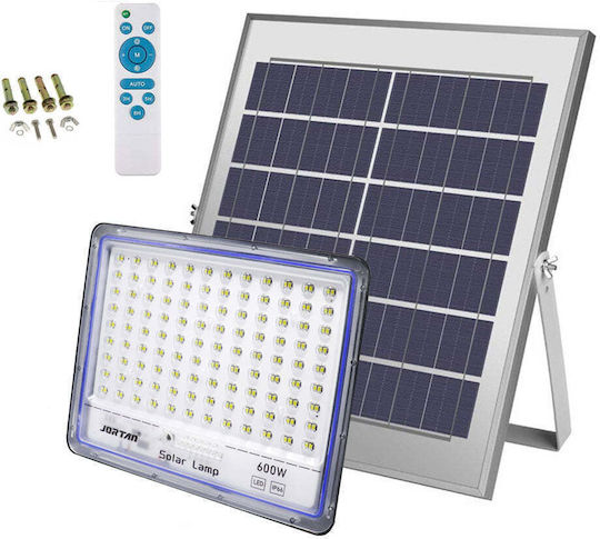 Jortan Στεγανός Ηλιακός Προβολέας LED 800W Ψυχρό Λευκό 6500K με Τηλεχειριστήριο IP66