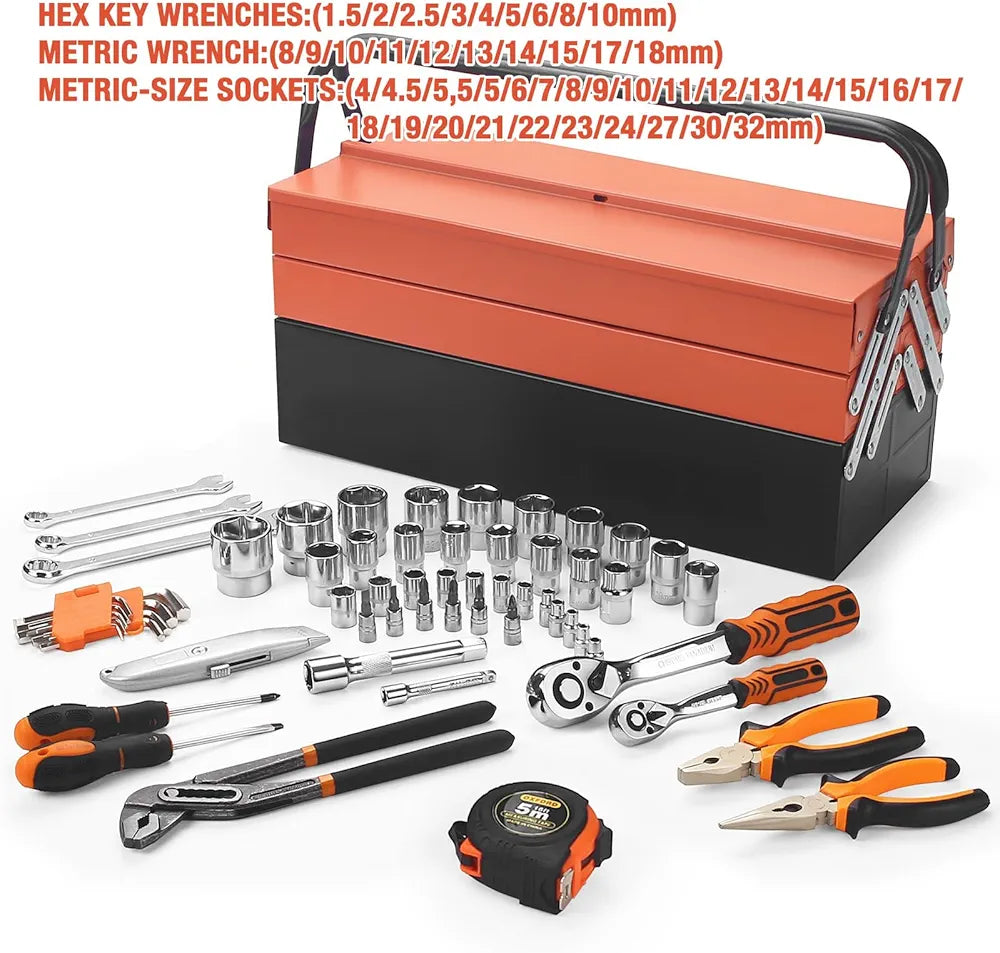 ΕΠΑΓΓΕΛΜΑΤΙΚΗ ΜΕΤΑΛΛΙΚΗ ΒΑΛΙΤΣΑ ΜΕ 85 ΕΡΓΑΛΕΙΑ 1/4 1/2