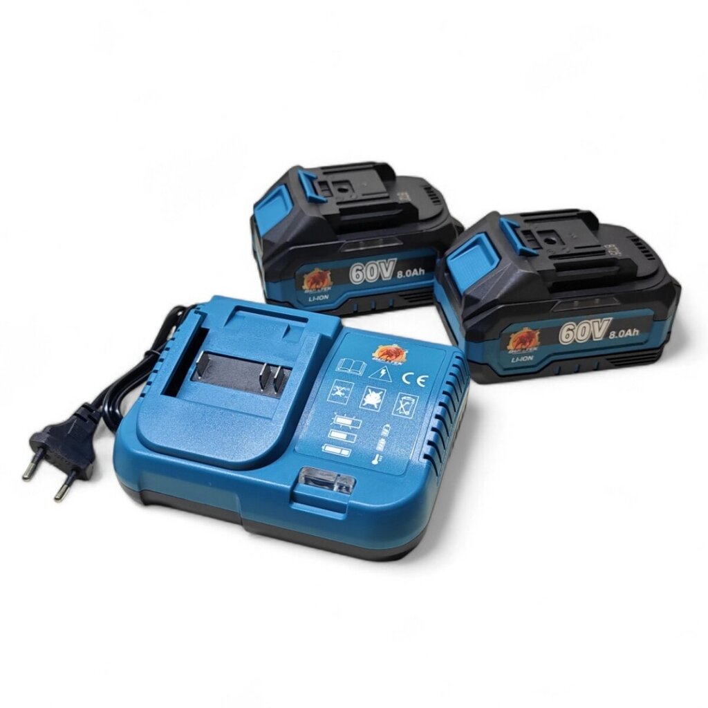 BULLTEK Μπουλονόκλειδο 60V Brushless 1200 N.m με 2 Μπαταρίες 8Ah