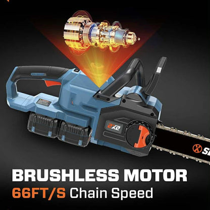 KRAFTPRO ΑΛΥΣΟΠΡΙΟΝΟ ΜΕ 2 ΜΠΑΤΑΡΙΕΣ ΜΕ ΛΑΜΑ 16" ΙΝΤΖΩΝ 40cm ΚΑΙ ΔΙΠΛΟΣ ΦΟΡΤΙΣΤΗΣ ΑΥΤΟΜΑΤΗ ΛΙΠΑΝΣΗ