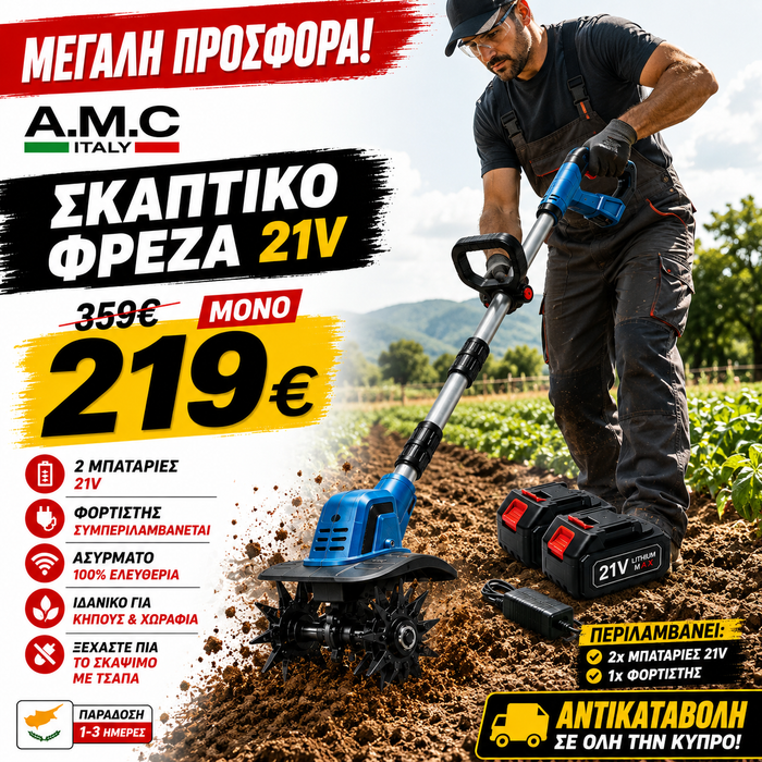 A.M.C ΣΚΑΠΤΙΚΟ ΦΡΕΖΑ ΜΕ 2 ΜΠΑΤΑΡΙΕΣ ΑΣΥΡΜΑΤΟ