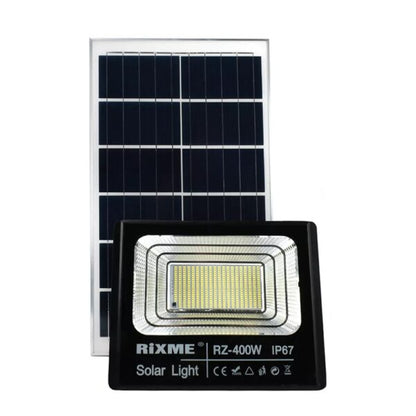 Ηλιακός Προβολέας 397LED 400W Λευκού Φωτισμού IP67 RiXME RZ-400W – Μαύρο
