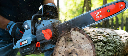 KRAFTPRO ΑΛΥΣΟΠΡΙΟΝΟ ΜΕ 2 ΜΠΑΤΑΡΙΕΣ ΜΕ ΛΑΜΑ 16" ΙΝΤΖΩΝ 40cm ΚΑΙ ΔΙΠΛΟΣ ΦΟΡΤΙΣΤΗΣ ΑΥΤΟΜΑΤΗ ΛΙΠΑΝΣΗ