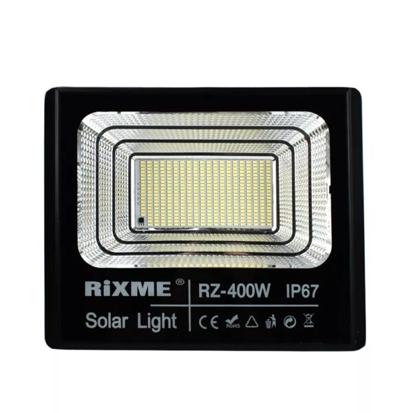 Ηλιακός Προβολέας 397LED 400W Λευκού Φωτισμού IP67 RiXME RZ-400W – Μαύρο