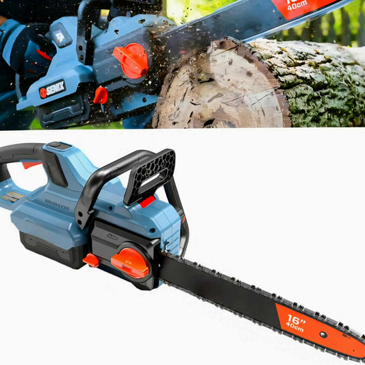 KRAFTPRO ΑΛΥΣΟΠΡΙΟΝΟ ΜΕ 2 ΜΠΑΤΑΡΙΕΣ ΜΕ ΛΑΜΑ 16" ΙΝΤΖΩΝ 40cm ΚΑΙ ΔΙΠΛΟΣ ΦΟΡΤΙΣΤΗΣ ΑΥΤΟΜΑΤΗ ΛΙΠΑΝΣΗ