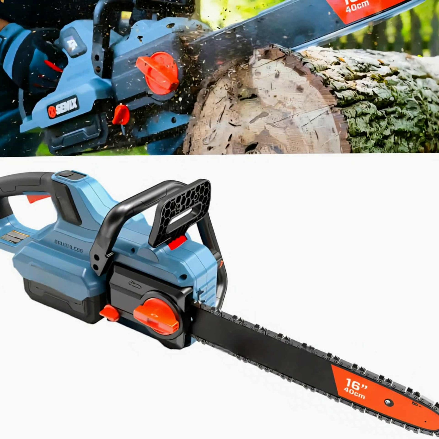 KRAFTPRO ΑΛΥΣΟΠΡΙΟΝΟ ΜΕ 2 ΜΠΑΤΑΡΙΕΣ ΜΕ ΛΑΜΑ 16" ΙΝΤΖΩΝ 40cm ΚΑΙ ΔΙΠΛΟΣ ΦΟΡΤΙΣΤΗΣ ΑΥΤΟΜΑΤΗ ΛΙΠΑΝΣΗ