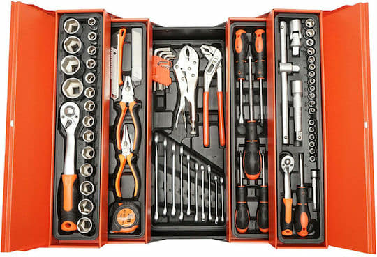 ΕΠΑΓΓΕΛΜΑΤΙΚΗ ΜΕΤΑΛΛΙΚΗ ΒΑΛΙΤΣΑ ΜΕ 85 ΕΡΓΑΛΕΙΑ 1/4 1/2